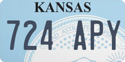 KS license plate 724APY