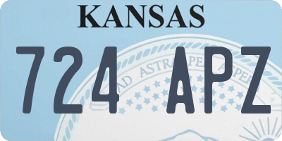 KS license plate 724APZ