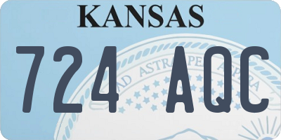 KS license plate 724AQC