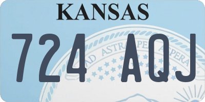 KS license plate 724AQJ