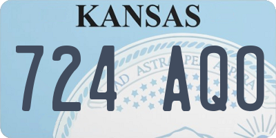 KS license plate 724AQO