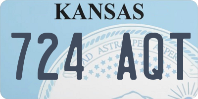 KS license plate 724AQT