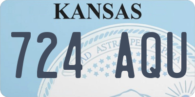 KS license plate 724AQU