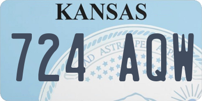 KS license plate 724AQW