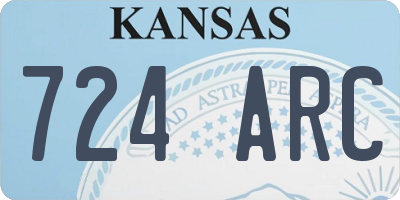 KS license plate 724ARC