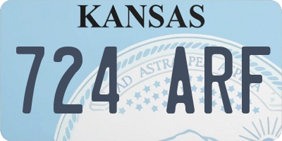 KS license plate 724ARF