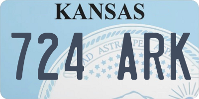 KS license plate 724ARK