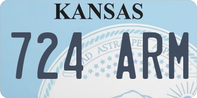 KS license plate 724ARM