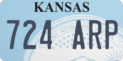 KS license plate 724ARP