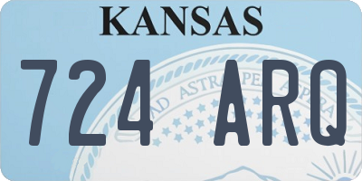 KS license plate 724ARQ