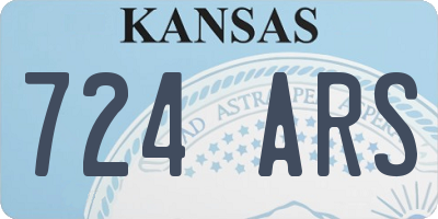 KS license plate 724ARS