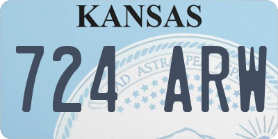 KS license plate 724ARW