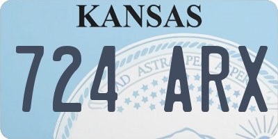 KS license plate 724ARX