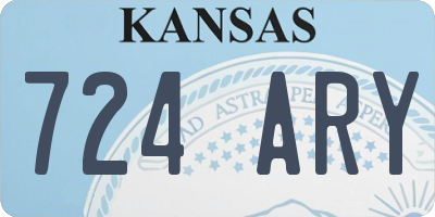 KS license plate 724ARY