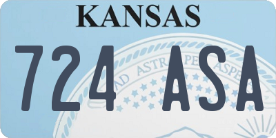 KS license plate 724ASA