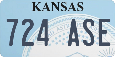 KS license plate 724ASE