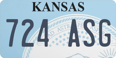 KS license plate 724ASG