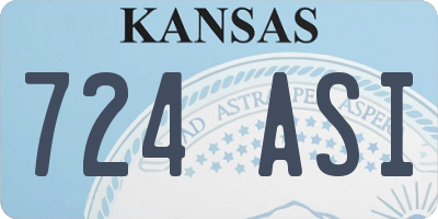 KS license plate 724ASI