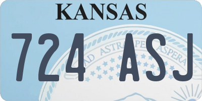 KS license plate 724ASJ