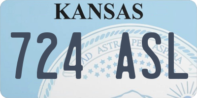 KS license plate 724ASL