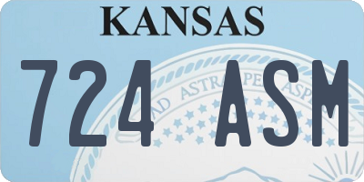 KS license plate 724ASM