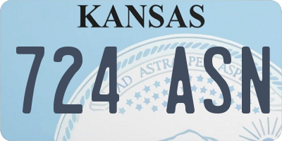 KS license plate 724ASN