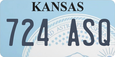KS license plate 724ASQ
