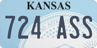 KS license plate 724ASS