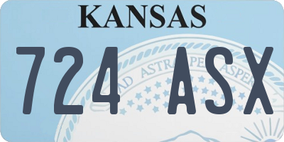 KS license plate 724ASX