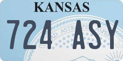 KS license plate 724ASY