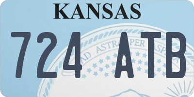 KS license plate 724ATB