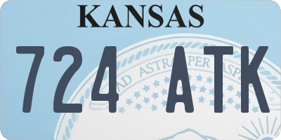KS license plate 724ATK