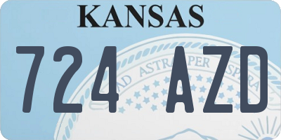 KS license plate 724AZD