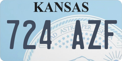 KS license plate 724AZF