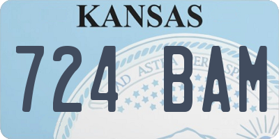 KS license plate 724BAM