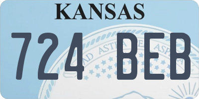 KS license plate 724BEB
