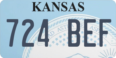 KS license plate 724BEF