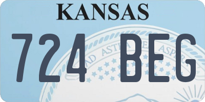 KS license plate 724BEG
