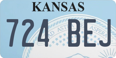 KS license plate 724BEJ