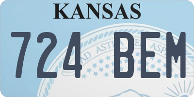 KS license plate 724BEM