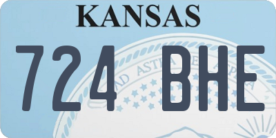 KS license plate 724BHE