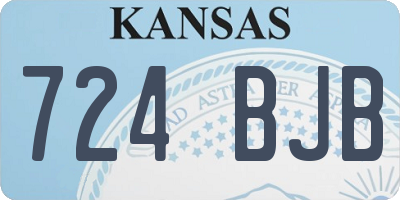 KS license plate 724BJB