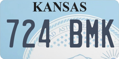 KS license plate 724BMK