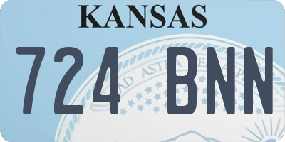 KS license plate 724BNN