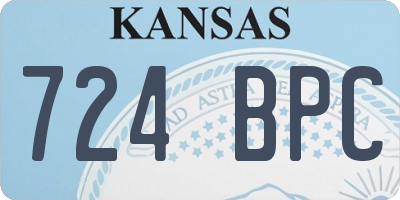 KS license plate 724BPC