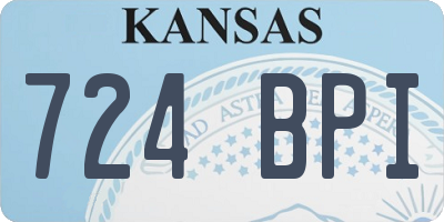 KS license plate 724BPI