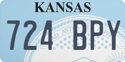 KS license plate 724BPY