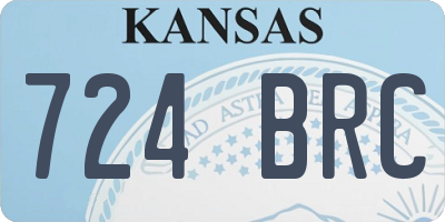 KS license plate 724BRC