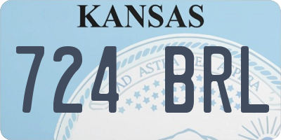 KS license plate 724BRL
