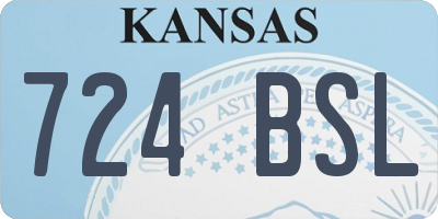 KS license plate 724BSL